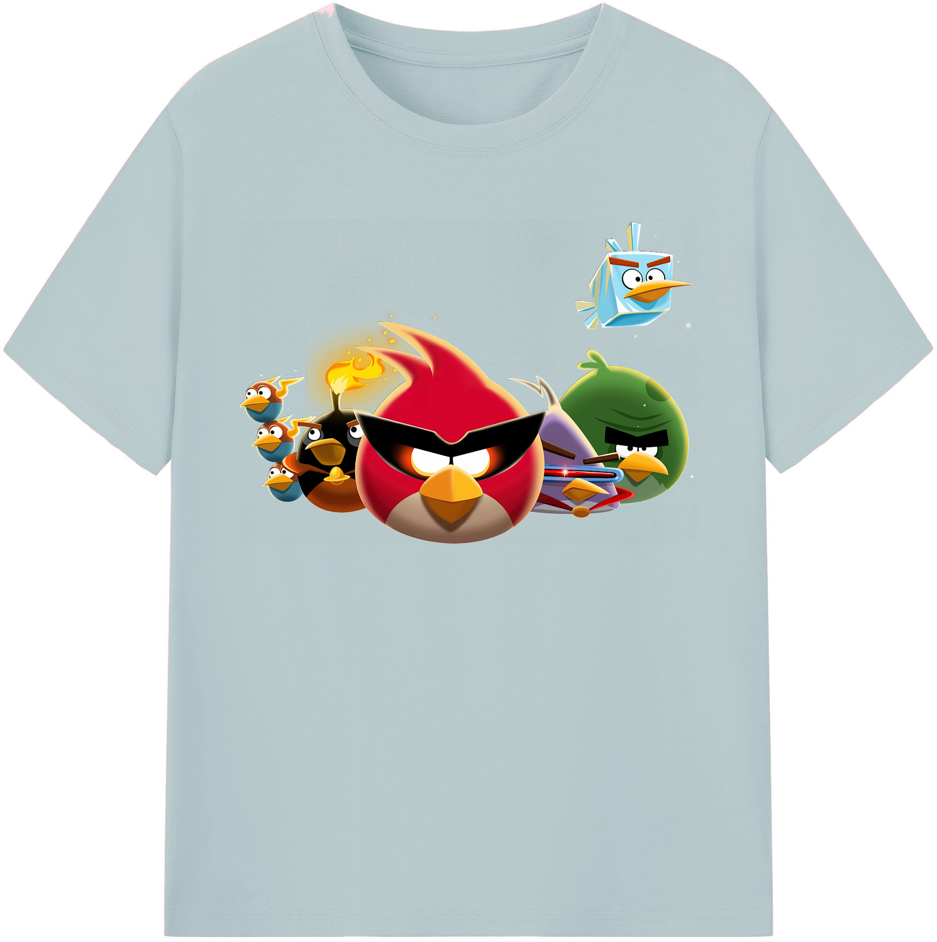 （画像用） Angry Birds アングリーバード 綿100％半袖Tシャツ（フロントプリント）